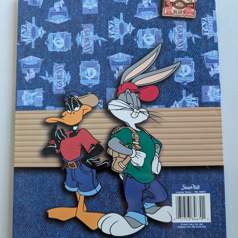 Looney Tunes Vintage 1997 School Folders Bugs Bunny + Daffy Duck - Picture 5 of 5